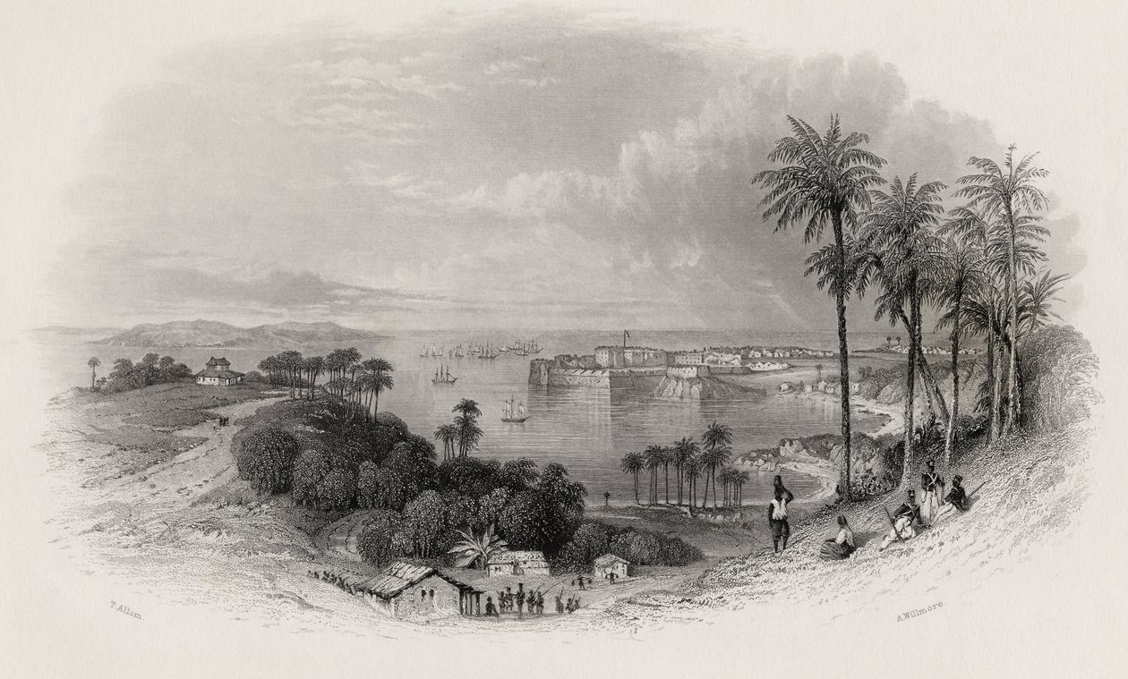 Bombay India，由A. Willmore（1814-88）雕刻 作者 托马斯·阿隆