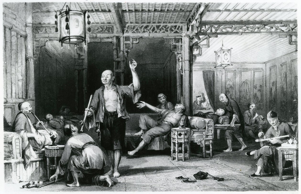 中国的鸦片吸烟者，1843年 作者 托马斯·阿隆