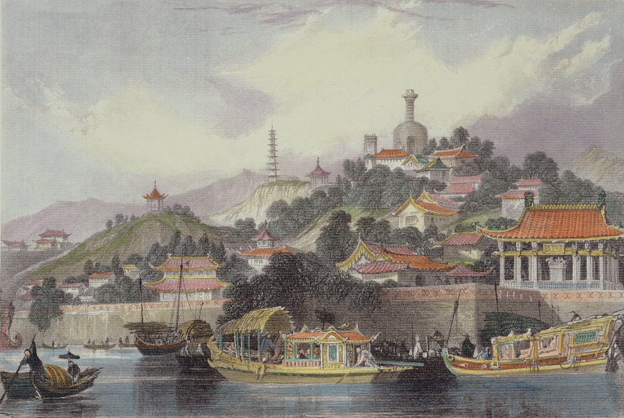 北京皇宫花园，来自乔治·纽恩汉姆·赖特的“中国一系列观点”（c.1790-1877）1843 作者 托马斯·阿隆