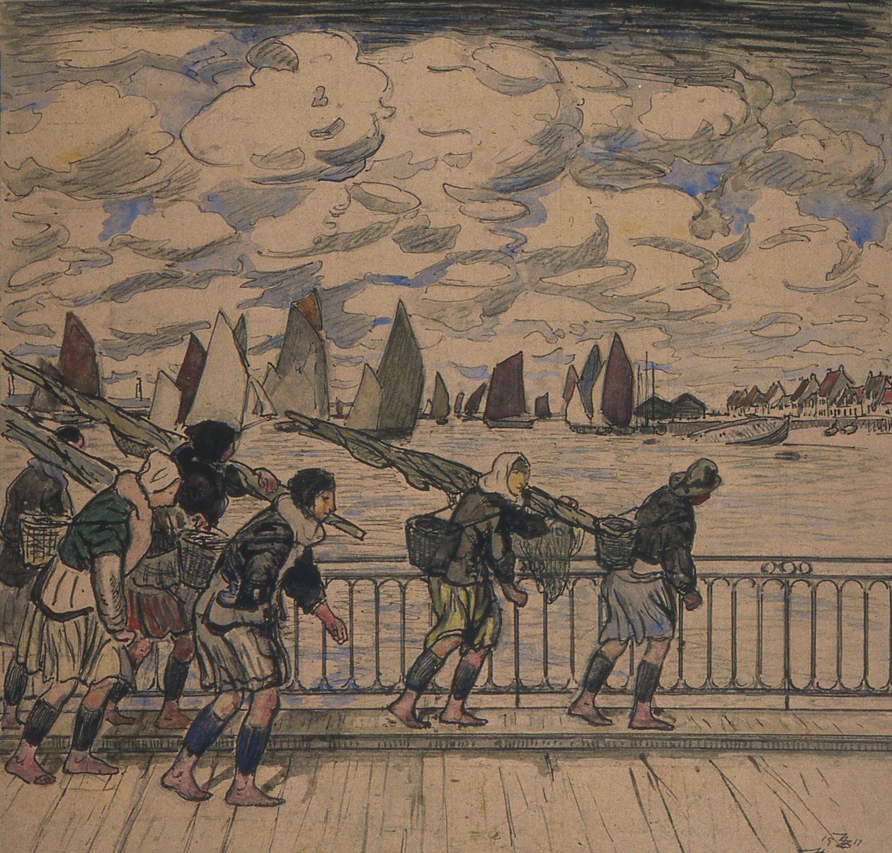 虾人返回，Etaples 作者 托马斯·奥斯丁·布朗
