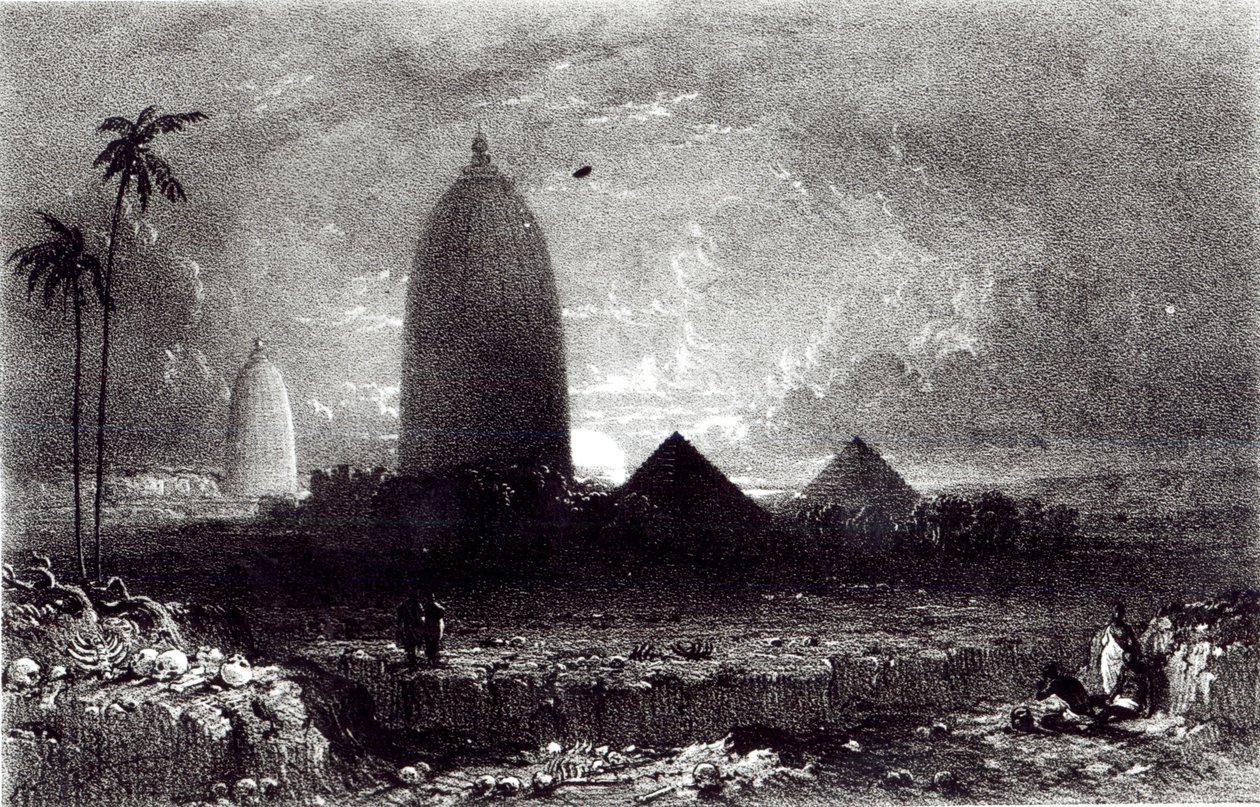 Jagannath寺，由A. Picken，1837年刻 作者 托马斯·培根