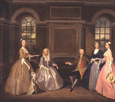 The Broke and Bowes Families，1740 作者 托马斯·巴德威尔