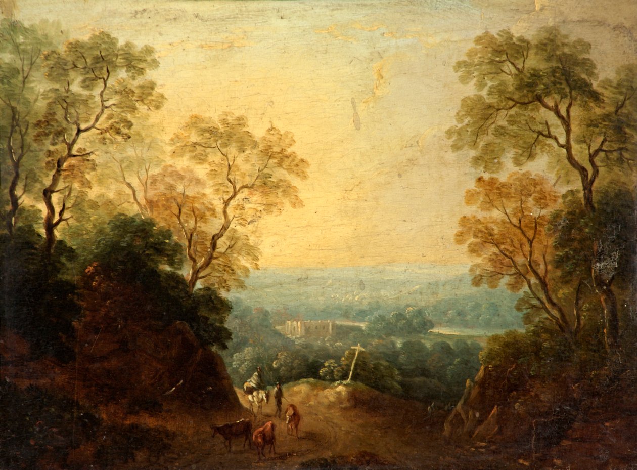 Longleat的观点，c.1810 作者 巴斯的托马斯·巴克