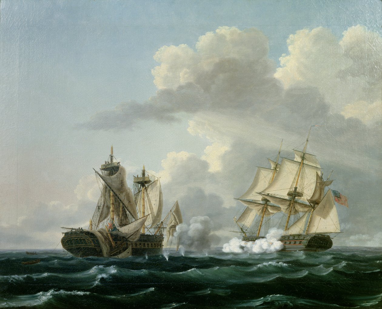 1812年10月25日，USS美国和HMS马其顿人 作者 托马斯·伯奇