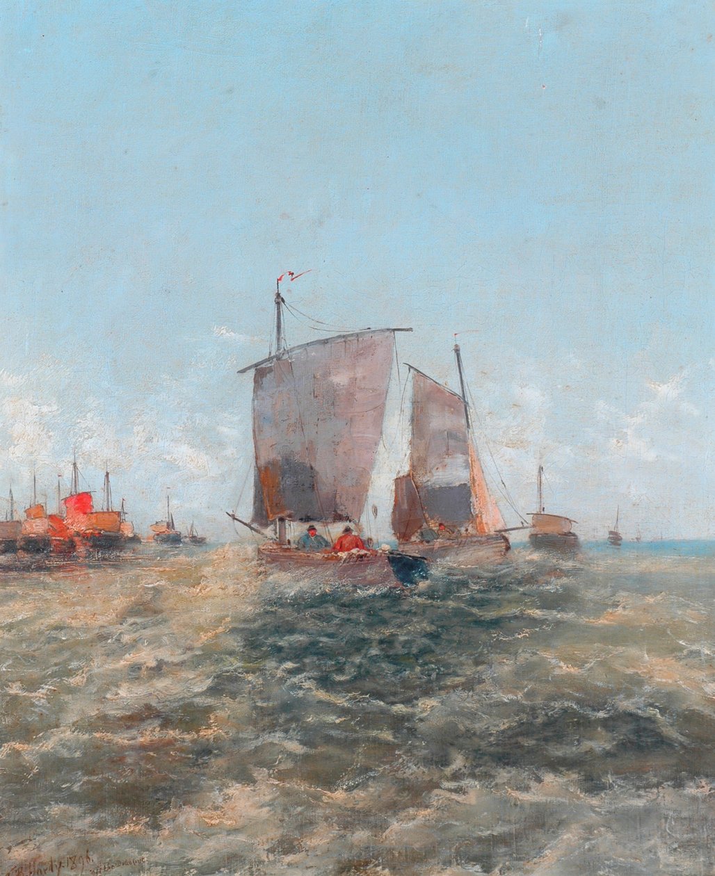 离开荷兰海岸，1896年 作者 托马斯·布什·哈迪
