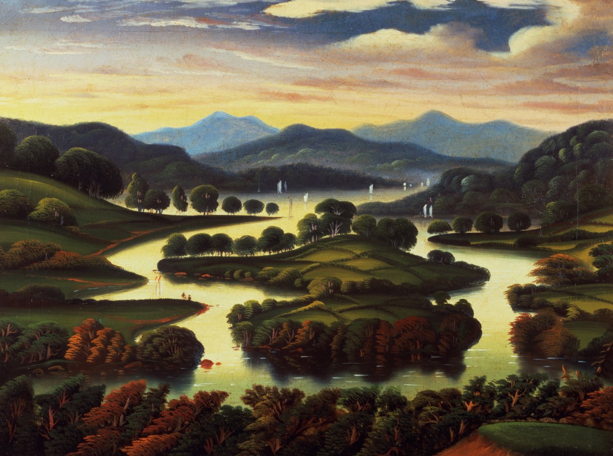 景观（可能是纽约州）c.1850 作者 托马斯·钱伯斯