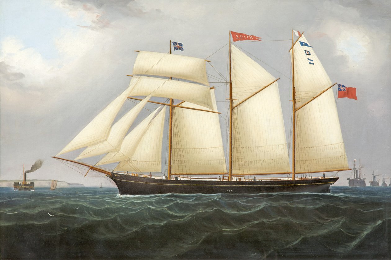 Schooner Edith，1890-1900 作者 托马斯·奇吉（Thomas Chidgey）