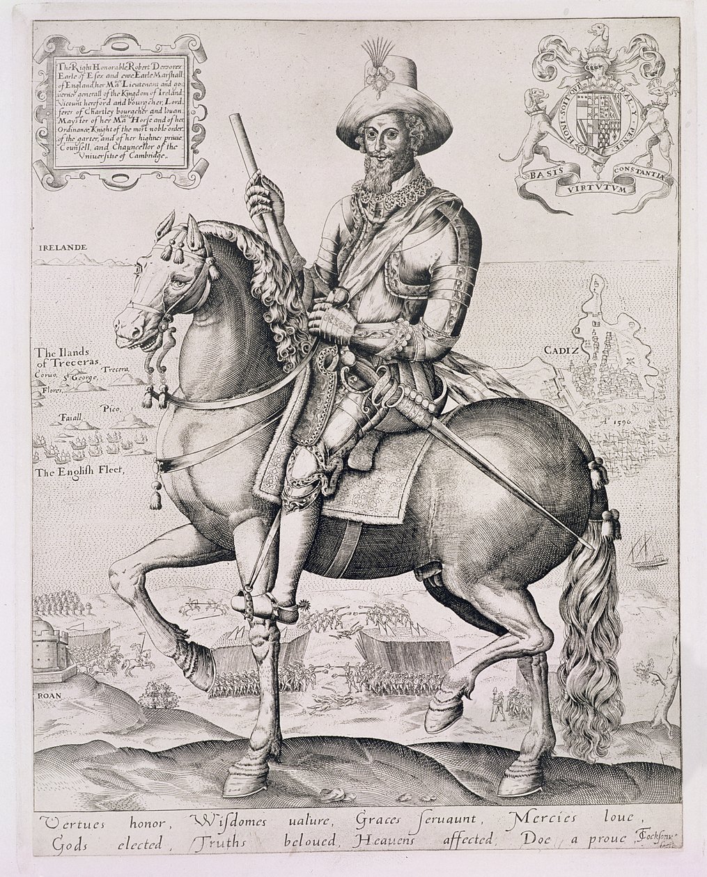 Robert Devereux的肖像（1566-1601）埃塞克斯的第二伯爵，1599年 作者 托马斯·科克森