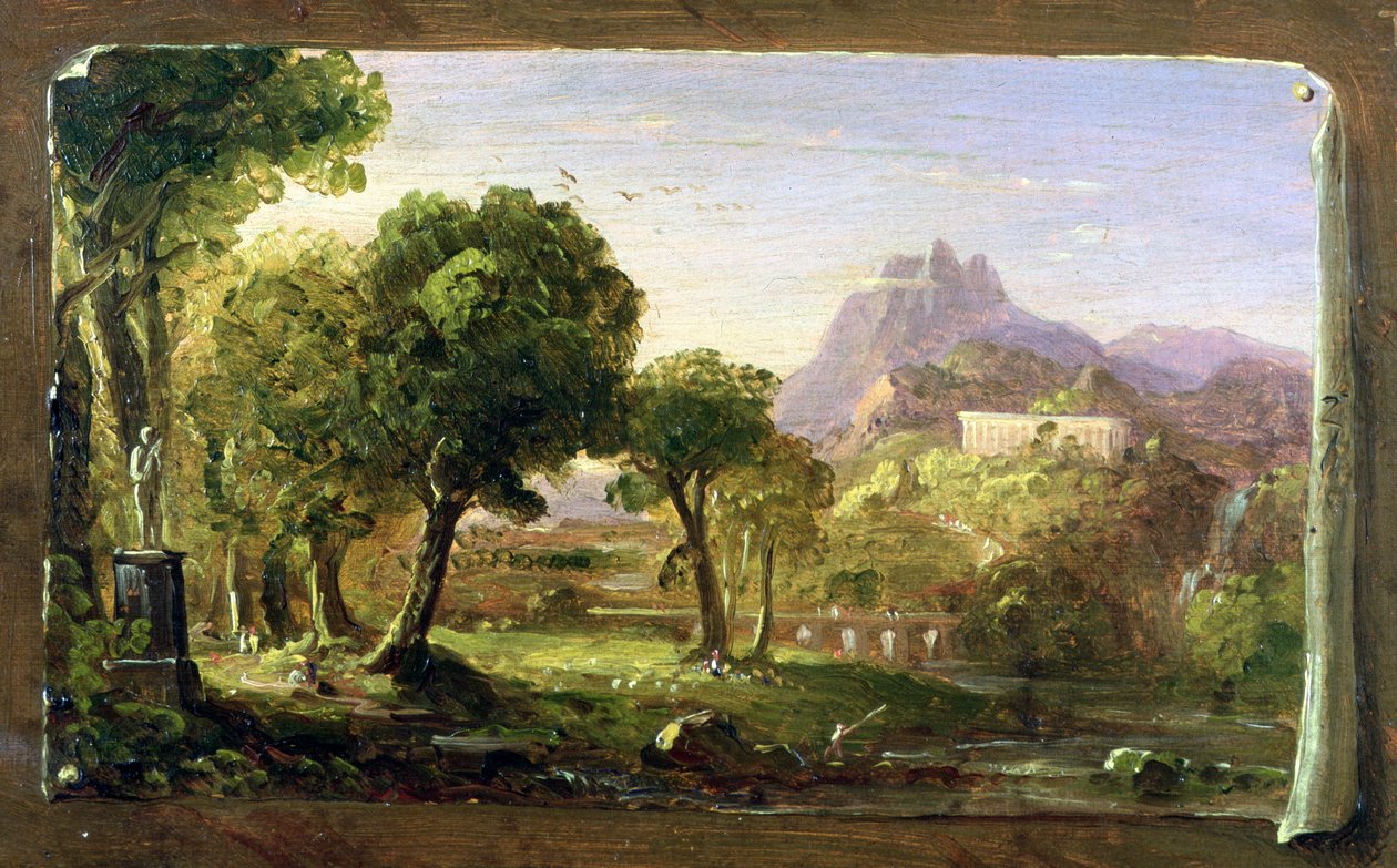 研究阿卡迪亚的梦想，1838年 作者 托马斯·科尔