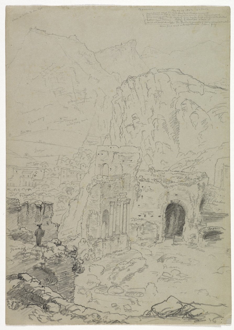 陶尔米纳，西西里岛，1842年 作者 托马斯·科尔