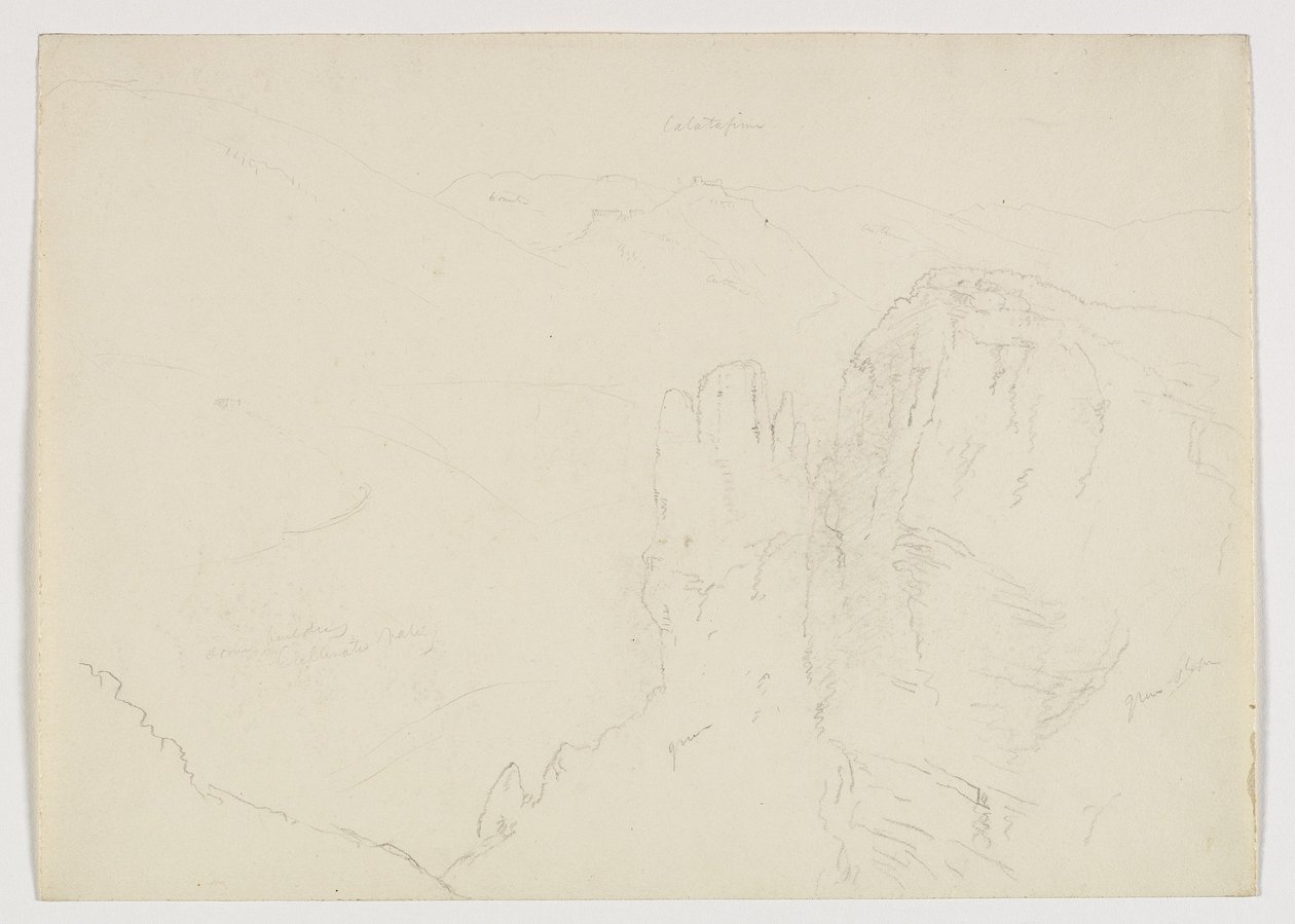 Calatafimi看法从Segesta，西西里岛，1842年 作者 托马斯·科尔