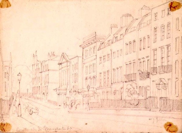 Bentinck Street，伦敦曼彻斯特广场，1850年 作者 托马斯·科尔曼·迪布丁