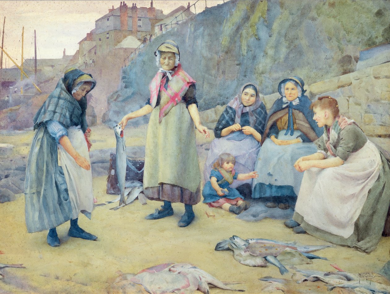 显示鱼，1891年 作者 托马斯·库珀·戈奇