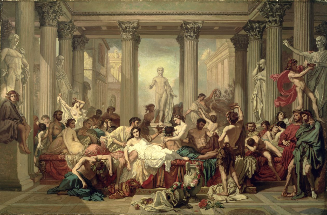 堕落的罗马人，1847年 作者 托马斯·库蒂（Thomas Couture）