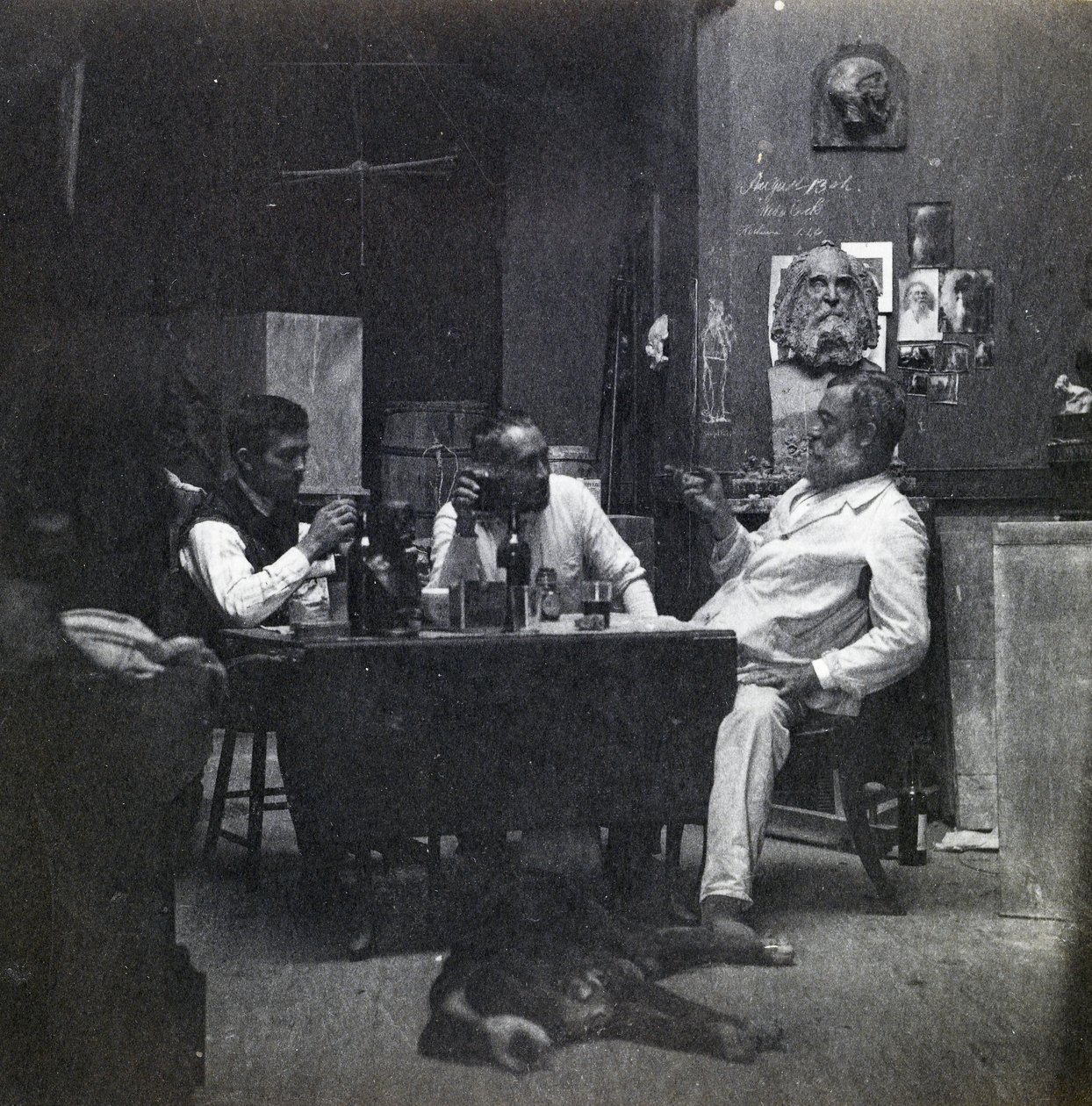 Samuel Murray，Thomas Eakins和William O&39;Donovan在Eakins的栗子街工作室，c.1891-2（白金版） 作者 托马斯·埃金斯