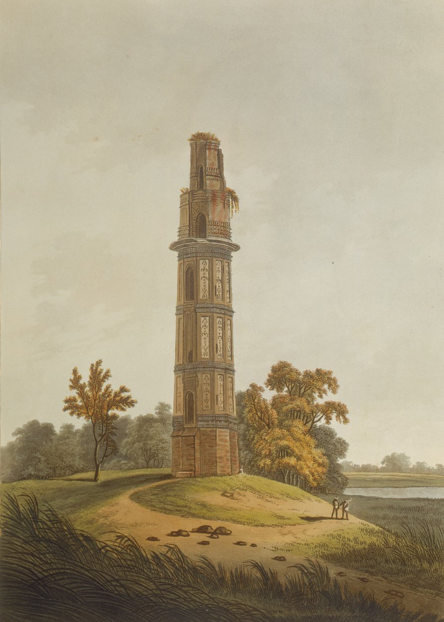 一座宝塔，由Joseph Constantine Stadler（fl.1780-1812）酒吧雕刻而成。作者：Edward Orme（1774-c.1820）1804 作者 托马斯·丹尼尔