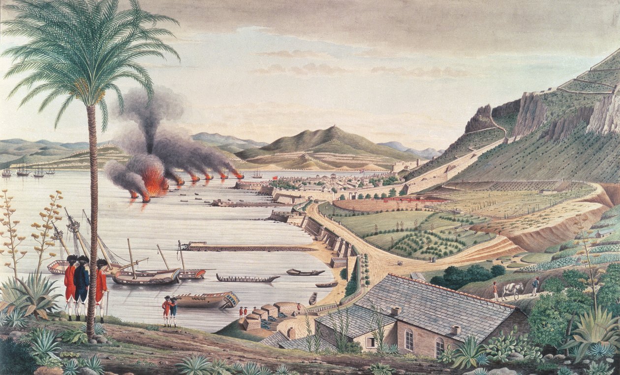 直升机在1783年伟大的法国 - 西班牙攻击后的早晨 作者 托马斯·戴维斯