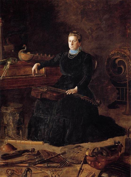 Sarah Sagehorn Frishmuth的过时音乐肖像 作者 托马斯·埃金斯