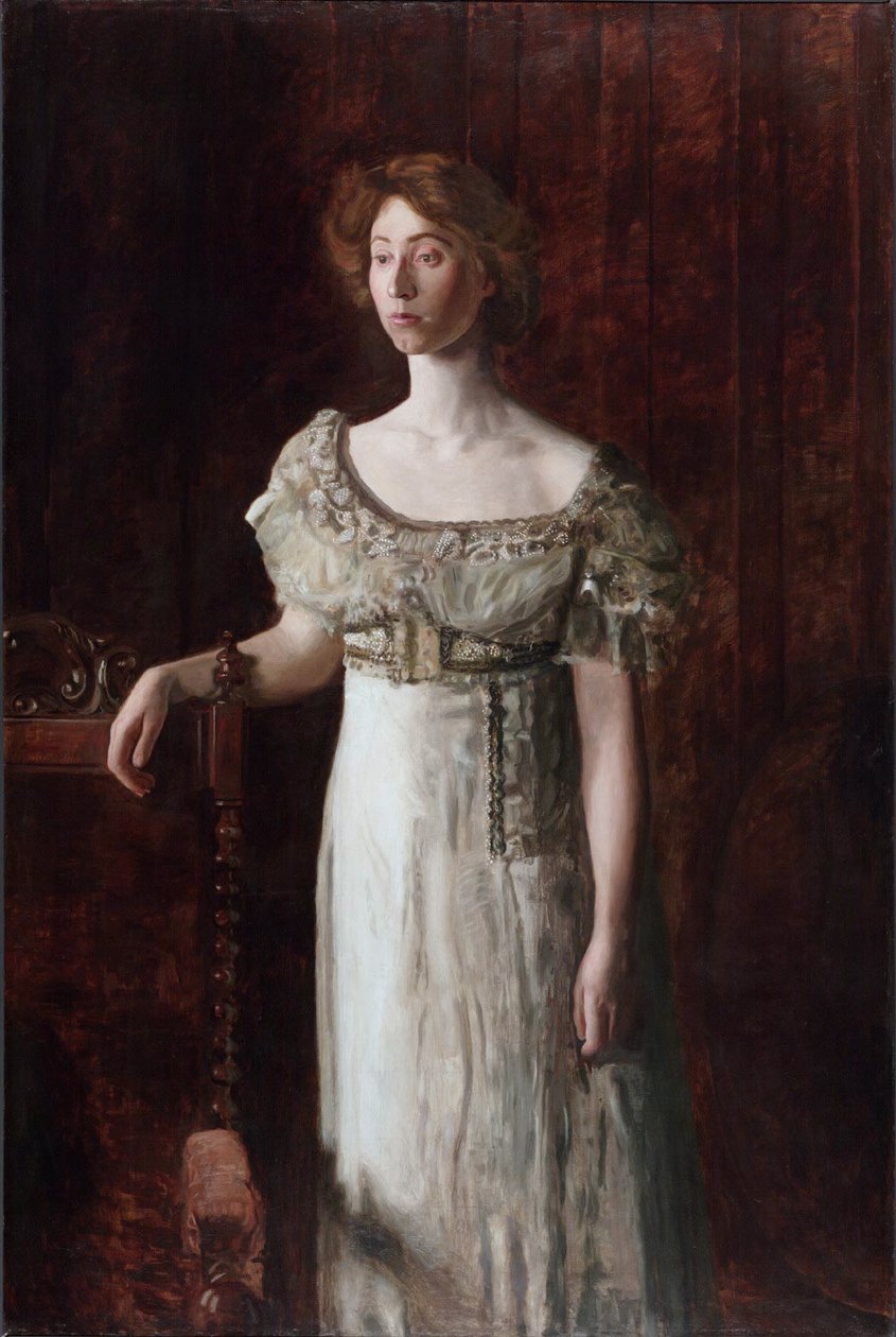 n Helen Montanverde Parker的老式DressnPortrait 作者 托马斯·埃金斯