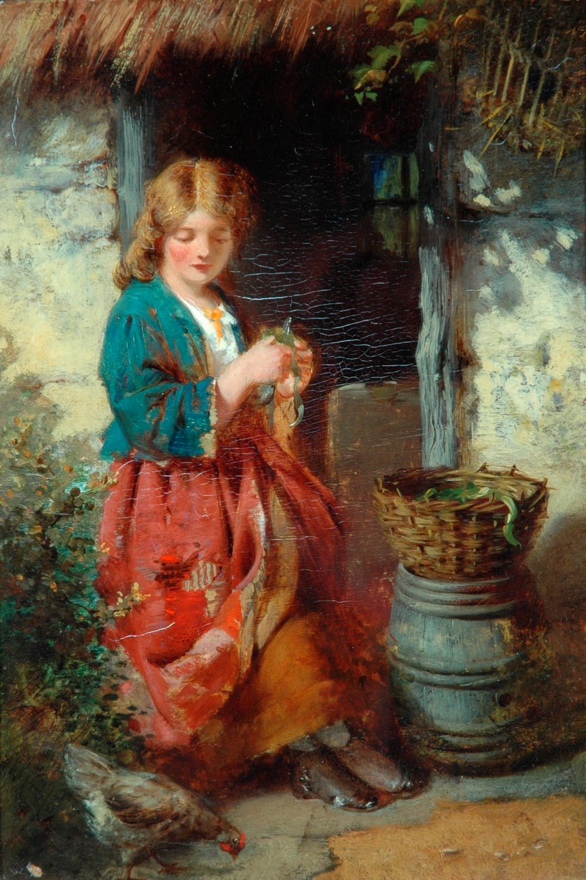 村庄门的妇女，1851-93 作者 托马斯·法德