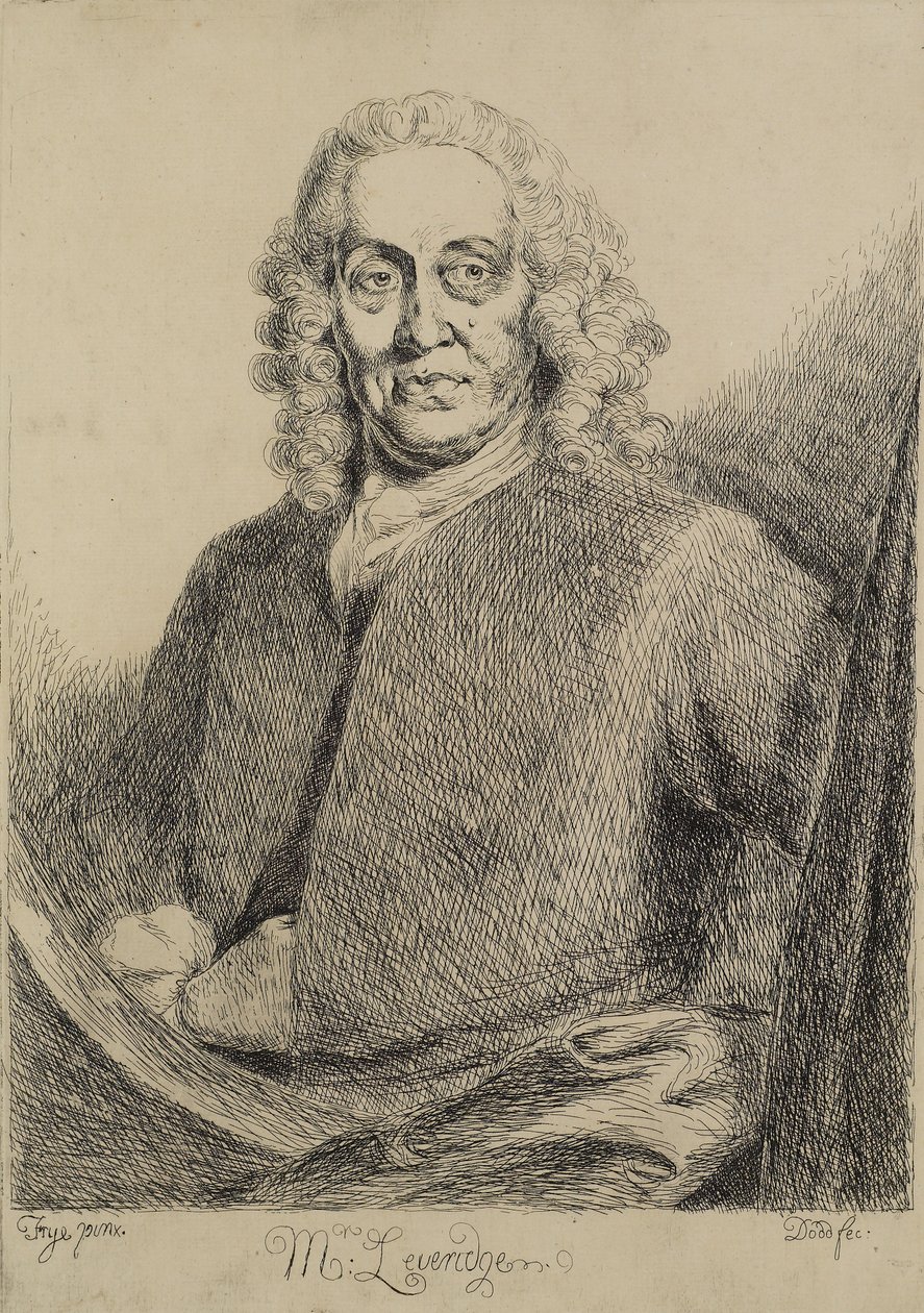 Leveridge先生，由Daniel Dodd（1761-80）镌刻，1770年 作者 托马斯·弗莱