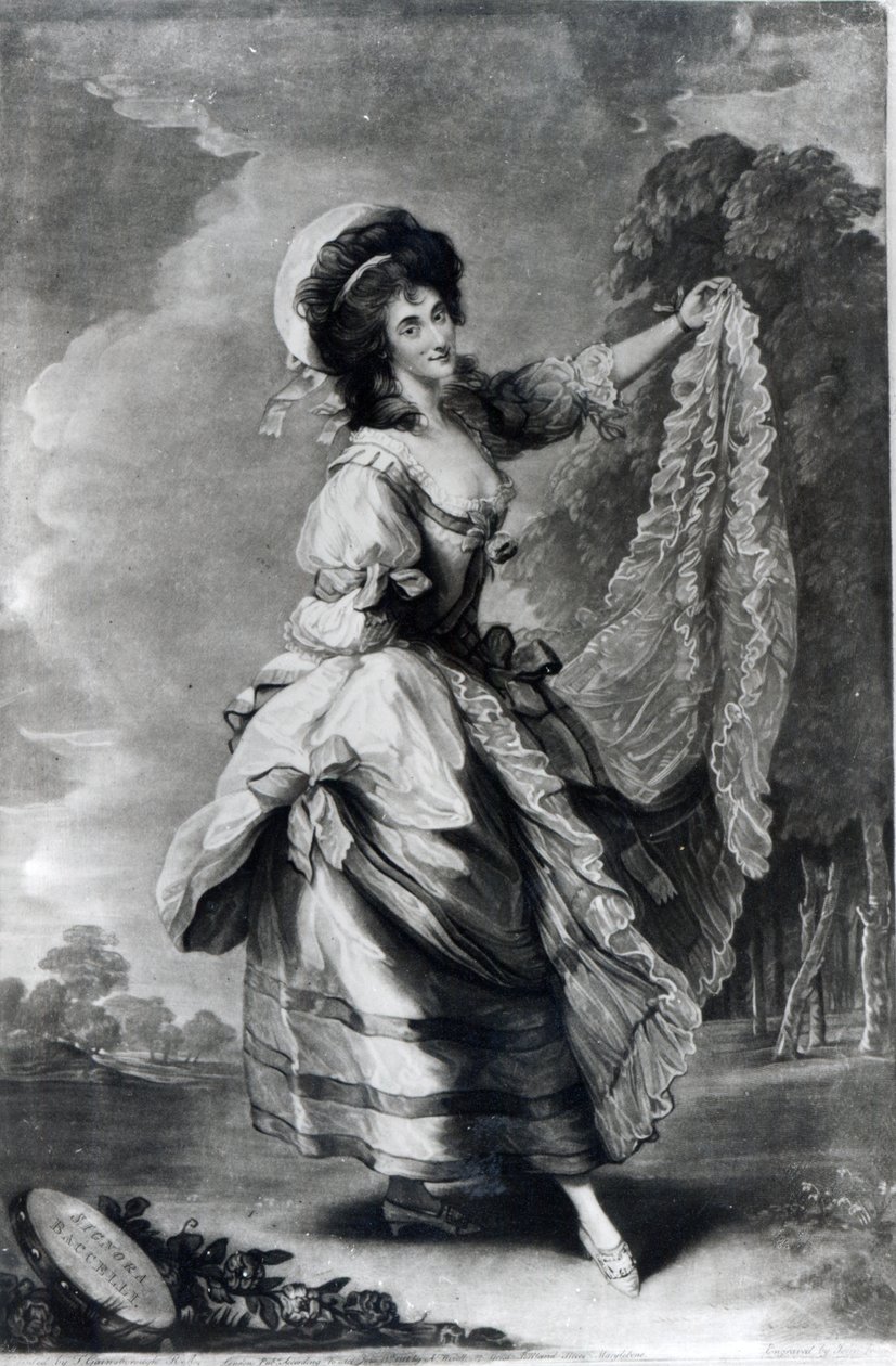 Giovanna Baccelli，由John Jones（mezzotint）刻 作者 托马斯·盖恩斯伯勒