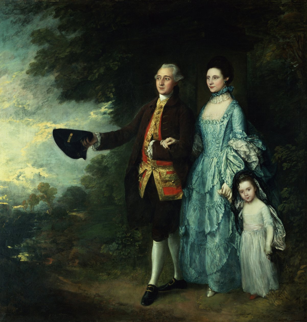 George Byam先生和夫人以及他们的大女儿Selina，1764年 作者 托马斯·盖恩斯伯勒