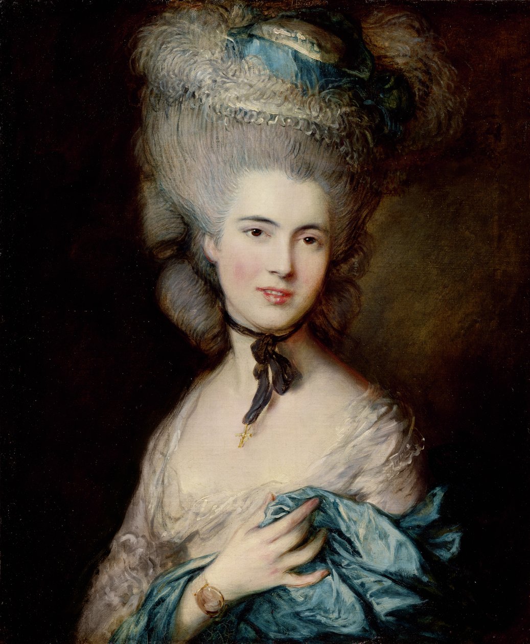 博福特公爵夫人的肖像，c.1775-1780 作者 托马斯·盖恩斯伯勒