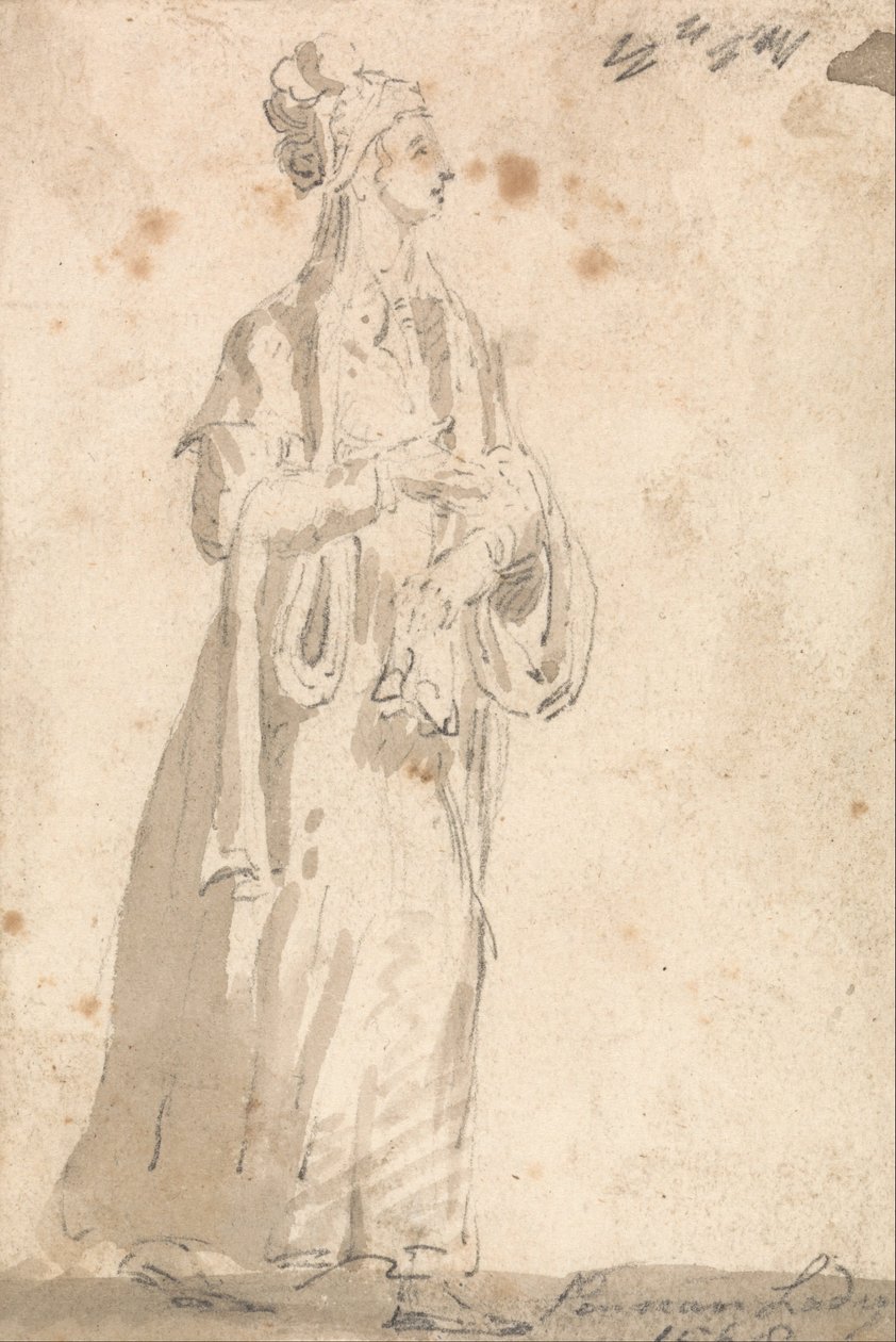 图服装研究 - 波斯女士于1568年 作者 托马斯·吉尔丁