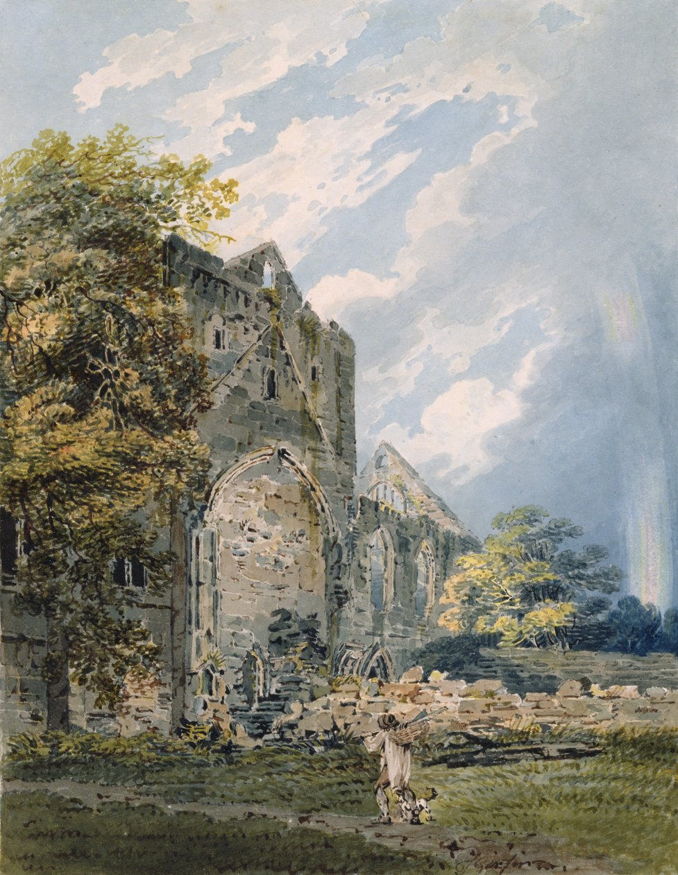 Pluscardine Abbey，Elgin，c.1793（纸上写着铅笔） 作者 托马斯·吉尔丁