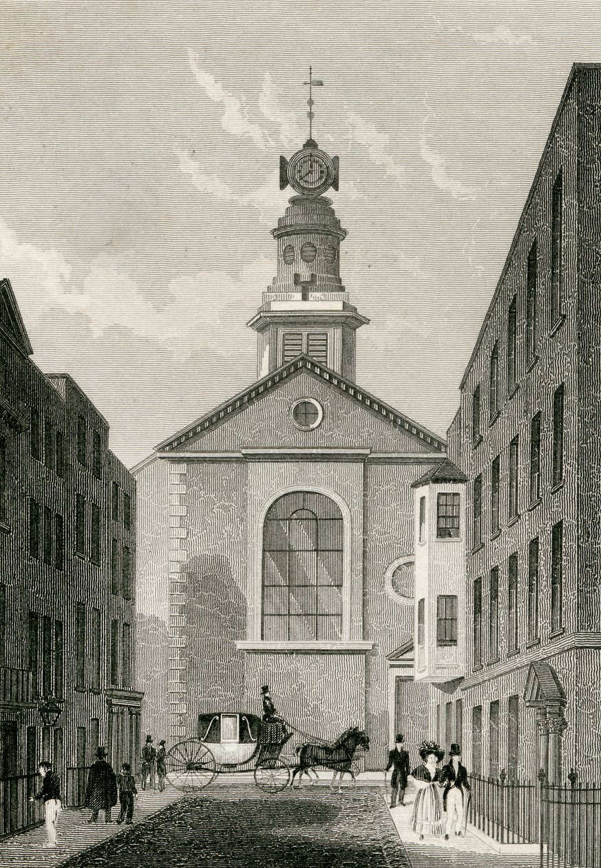 St Annes Soho。 c.1810 作者 牧羊人之后的托马斯·霍斯默