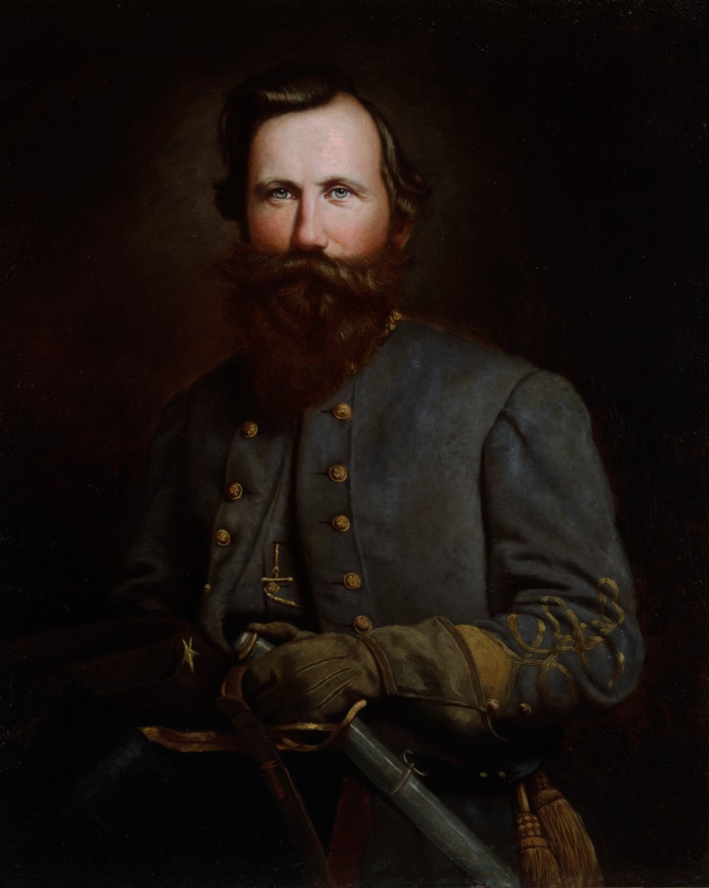 James Ewell Brown Stuart的肖像，1869年 作者 托马斯·霍文登