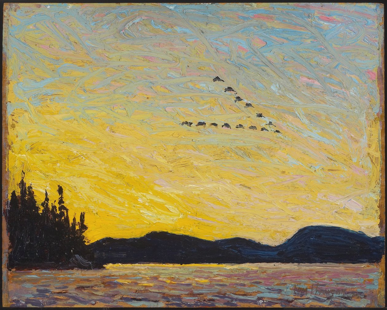 圆形湖，泥湾，1915年 作者 汤姆汤姆森
