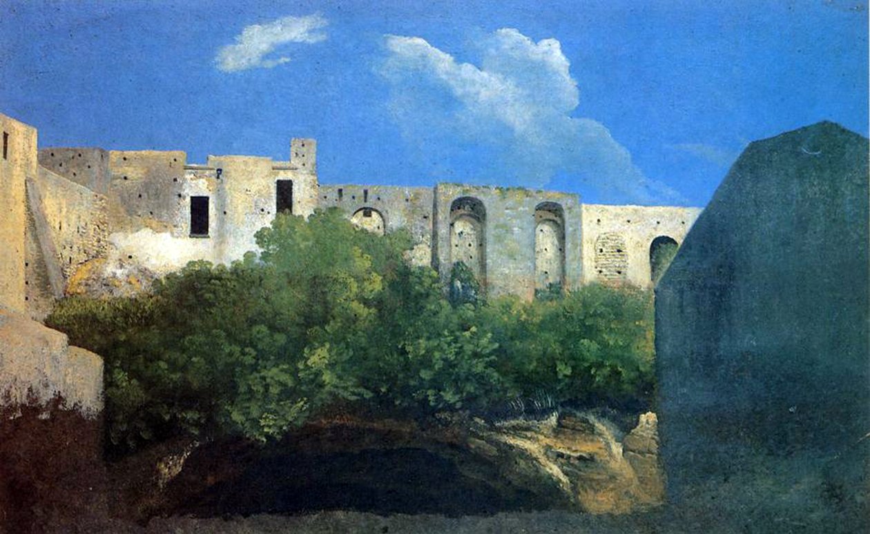 在那不勒斯附近的被毁的建筑物，c.1782 作者 托马斯·琼斯