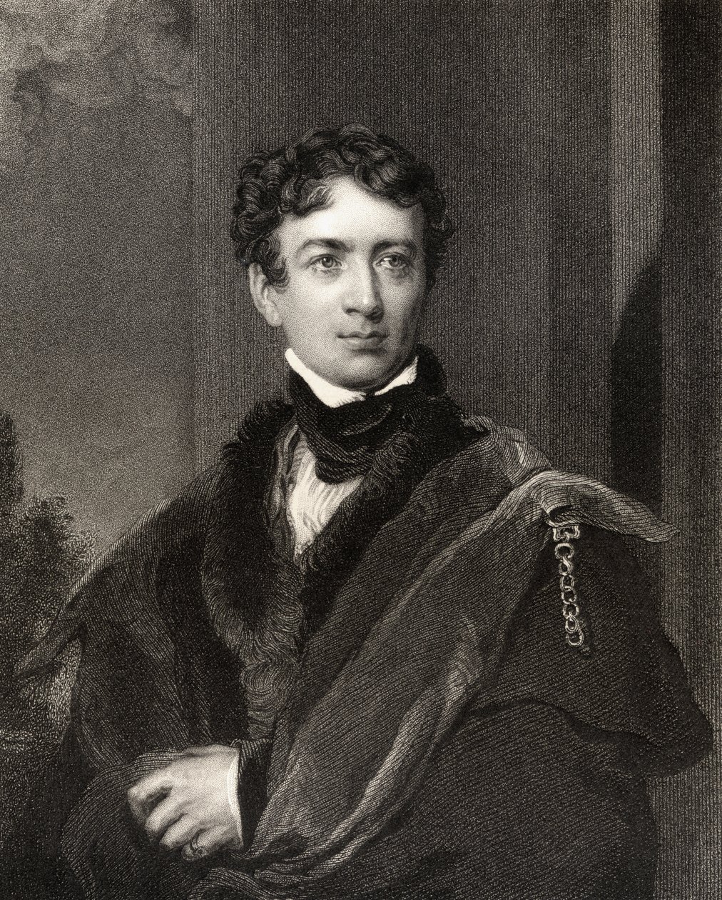 John George Lambton，达勒姆的第一伯爵，由John Cochran（1821-65）镌刻，来自&39;国家肖像画廊，第四卷&39;，出版于1835年 作者 托马斯·劳伦斯