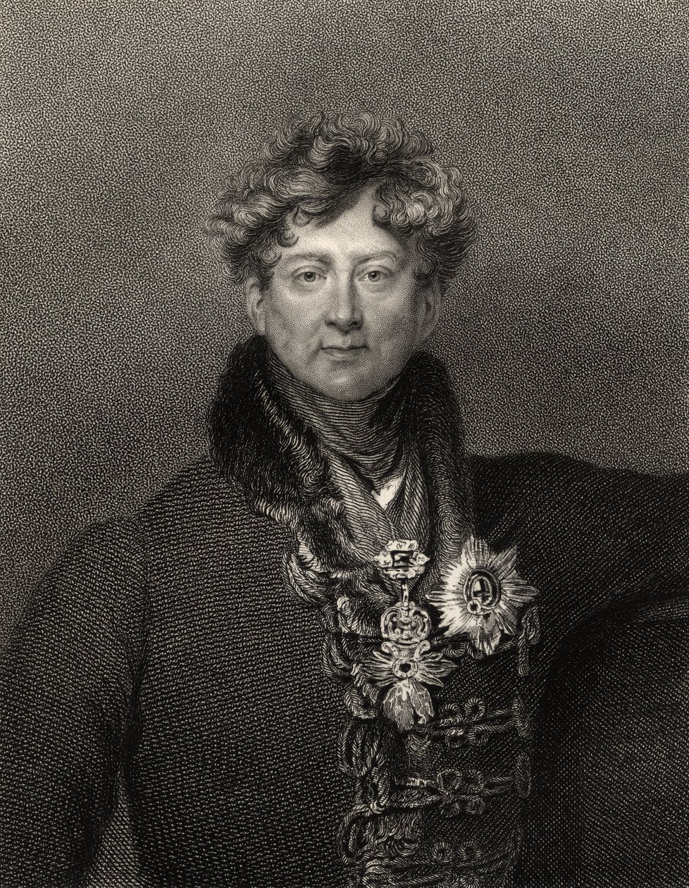 国王乔治四世，由爱德华斯克里文（1775-1841）雕刻，由William Finden（1787-1852）拍摄，来自&39;国家肖像画廊，第二卷&39;，出版于1835年 作者 托马斯·劳伦斯