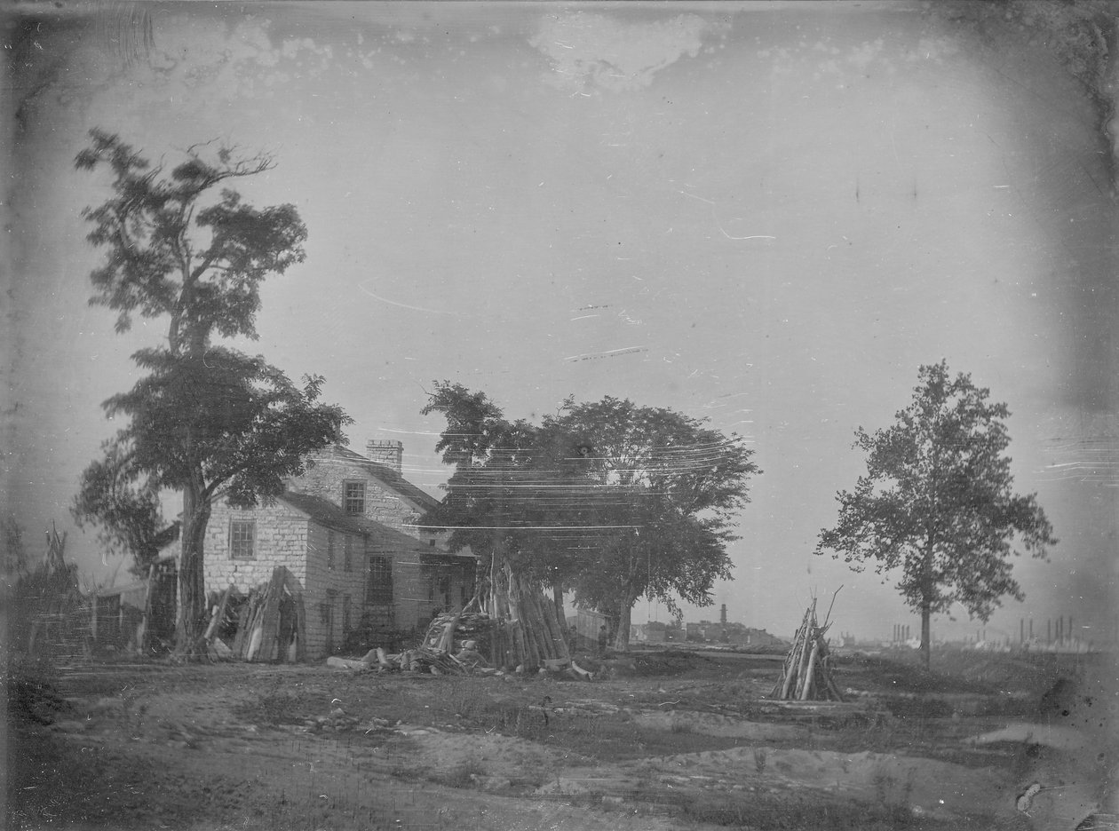 法官Silas Bent Residence，从南方与圣路易斯的距离观看 作者 托马斯·伊斯特利