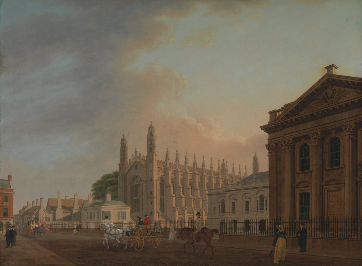 Kings Parade，剑桥 作者 托马斯·马尔顿（Thomas Malton Jnr）。