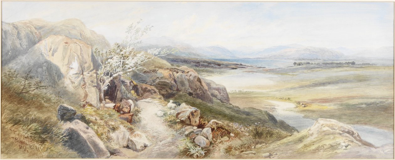 Locheal银行，Argyleshire（纸上水彩） 作者 Thomas Miles II理查森