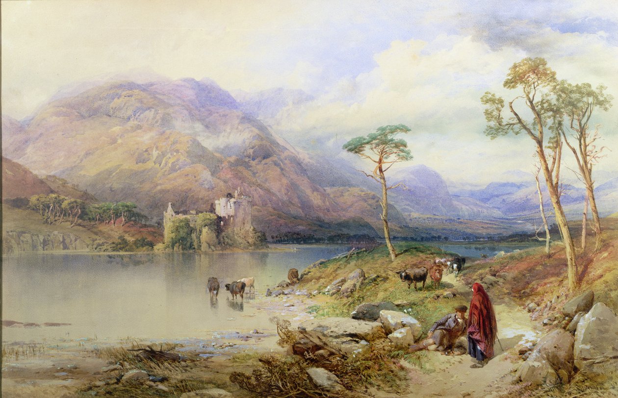 在尼斯湖的Kilchurn城堡 作者 托马斯·迈尔斯·理查森
