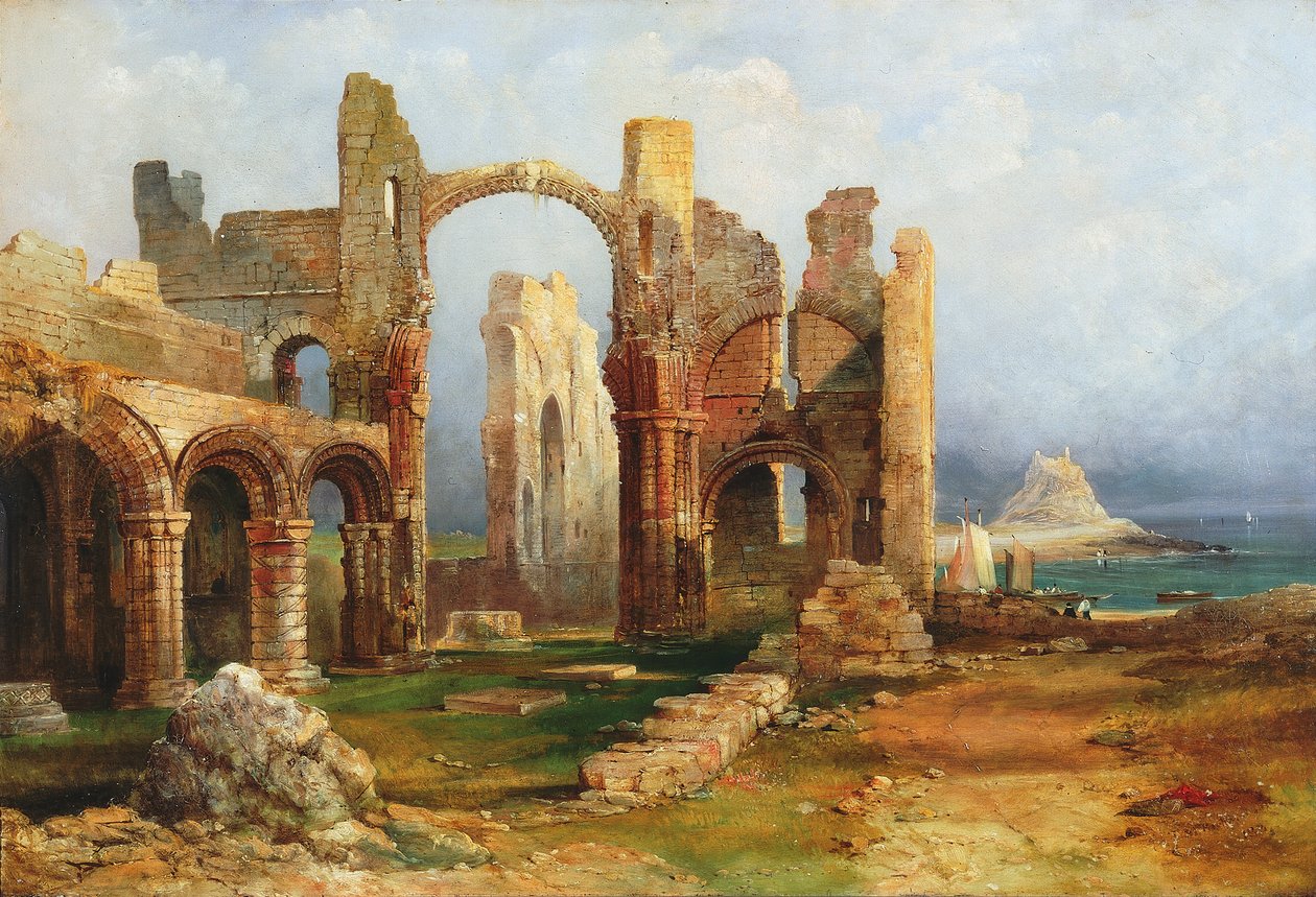 Lindisfarne Priory，c.1837 作者 托马斯·迈尔斯·理查森