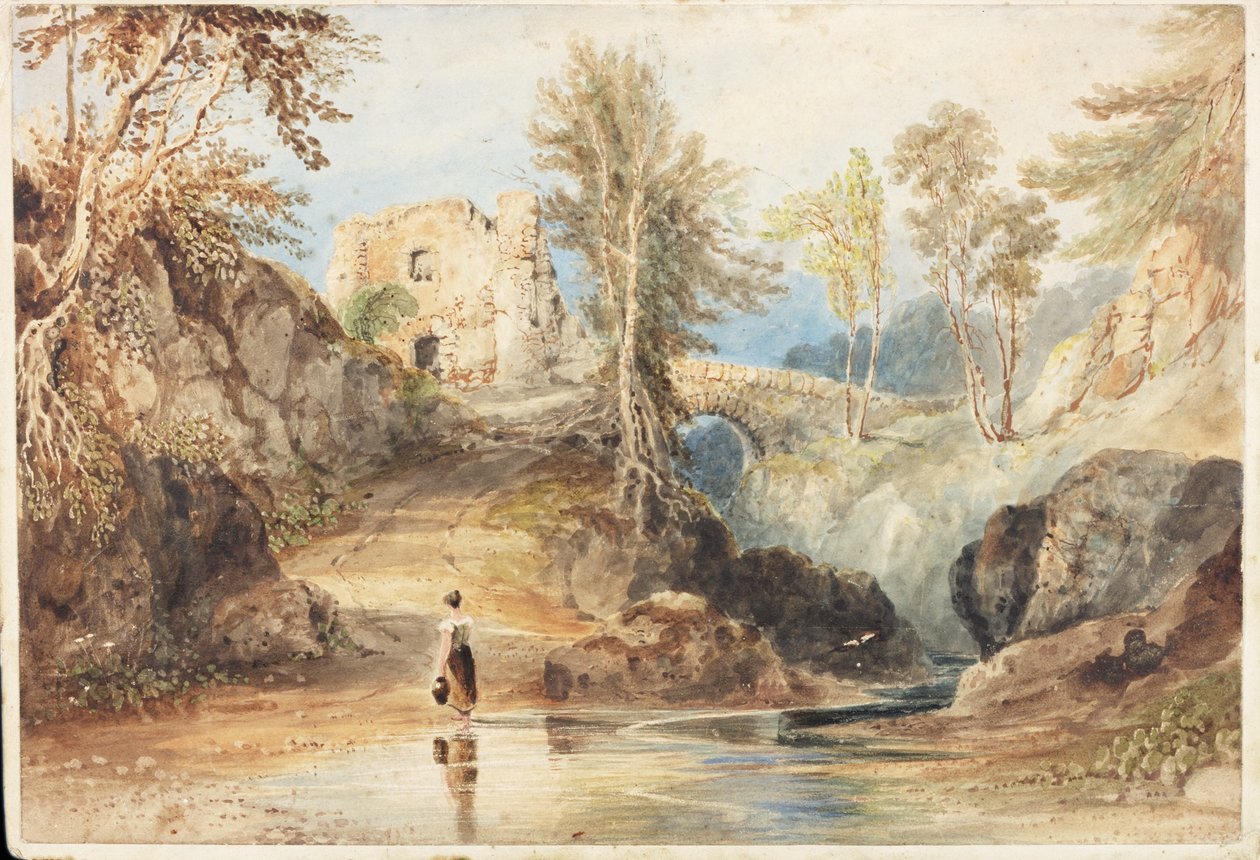 Saltwell Dene，Saltwell Park（纸上水彩） 作者 托马斯·迈尔斯·理查森