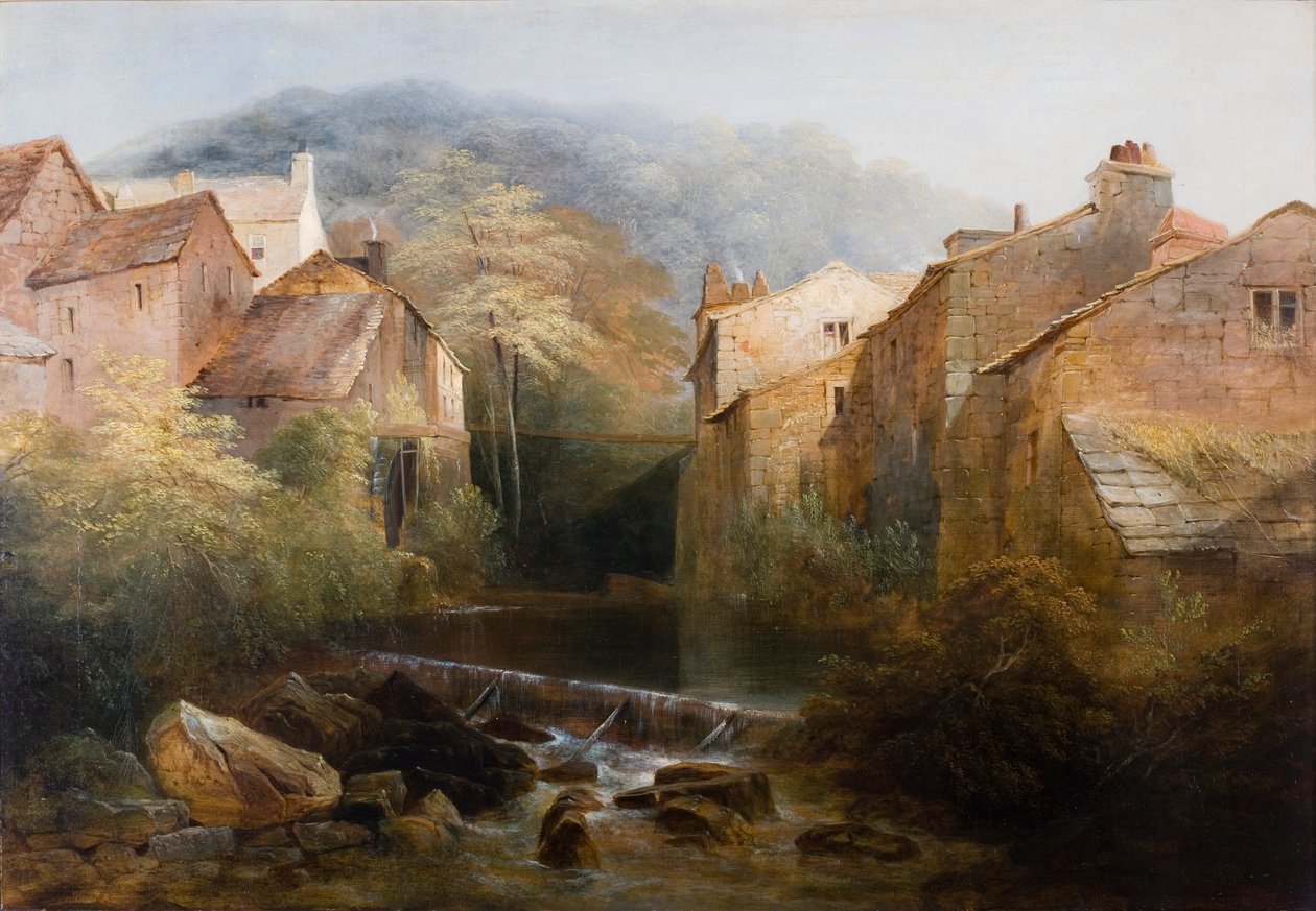 The Old Mill，Ambleside，Cumbria，c.1822 作者 托马斯·迈尔斯·理查森