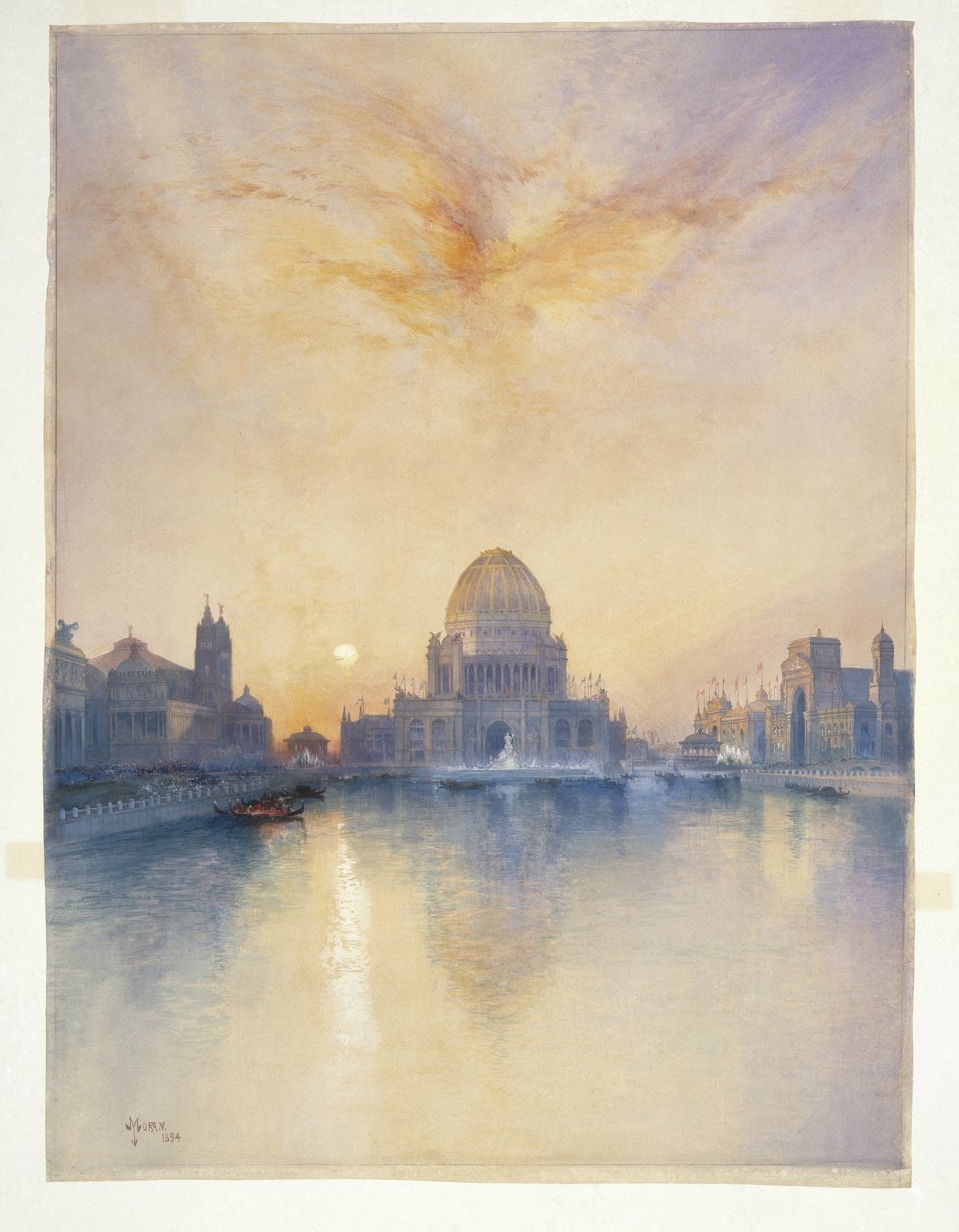芝加哥世界博览会，1894年（水彩画） 作者 托马斯·莫兰