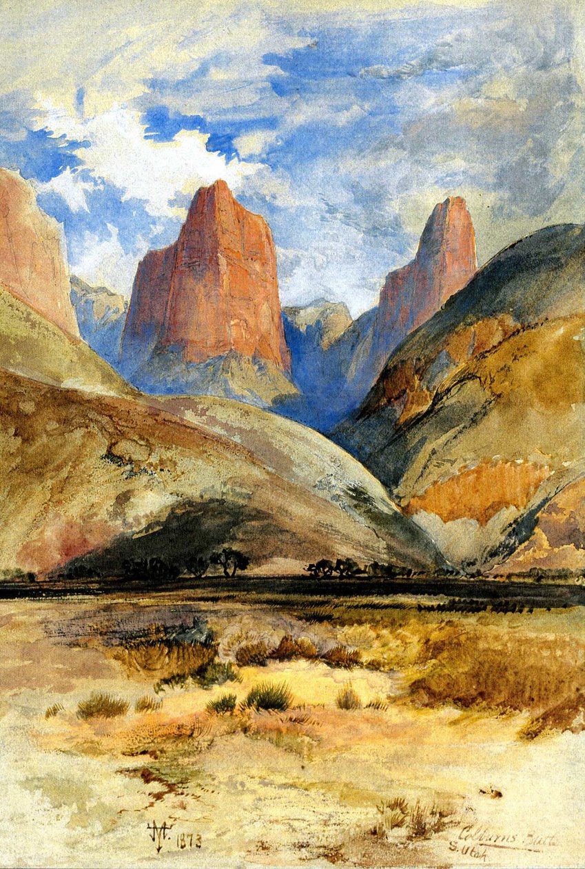Colburn&39;s Butte，南犹他州，1873年 作者 托马斯·莫兰