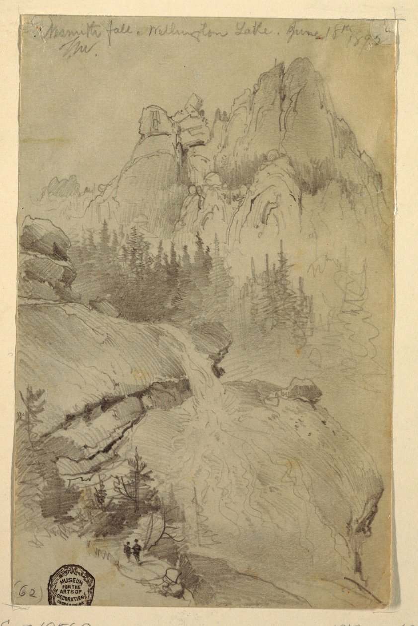绘画，Nesmith秋天，科罗拉多州惠灵顿湖，1892年6月18日 作者 托马斯·莫兰
