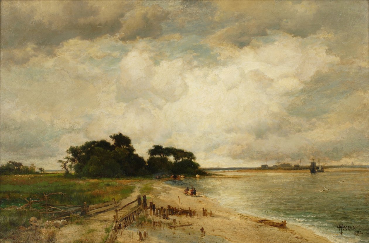 三英里港，1884年 作者 托马斯·莫兰