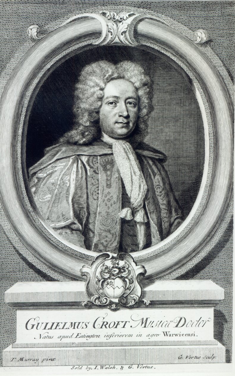 William Croft，由George Vertue雕刻 作者 托马斯·默里