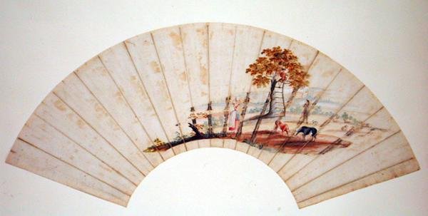 粉丝描绘的是查尔顿公园中的乔布斯梯子，位于切尔滕纳姆以东，1745年（另见151248） 作者 托马斯·罗宾斯