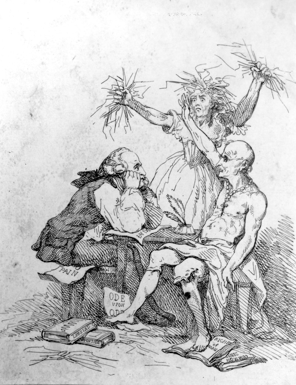 A窥视伯利恒，c.1793 作者 托马斯·罗兰森